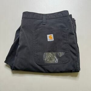 Carhartt Relaxed Fit Canvas Gray Men 38x32 Work Pants Y2K Casual utility distres
